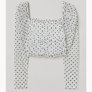 Polka-dot crop top